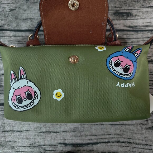 Longchamp x POP MART Green Mini Crossbody Bag - Picture 3 of 5